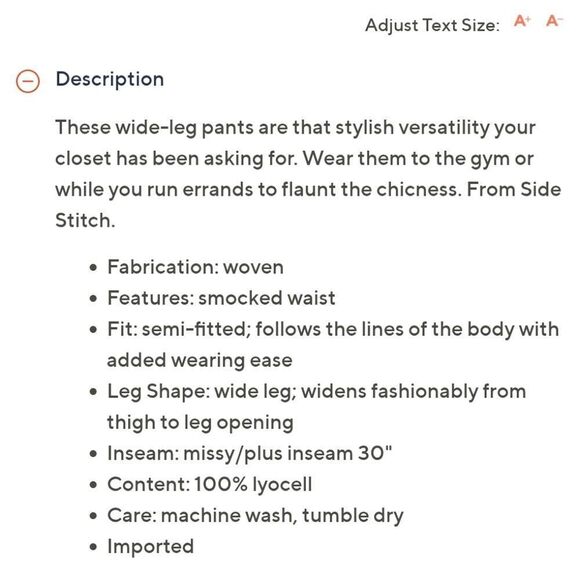 Side Stitch Los Angeles Smocked-Waist Wide-Leg Riviera Wash Light Blue size L - Picture 12 of 12